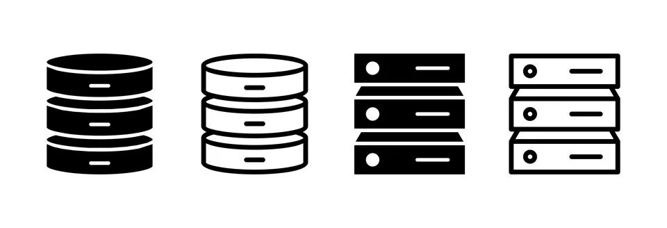 Database icon vector illustration. database sign and symbol Illustrazione stock