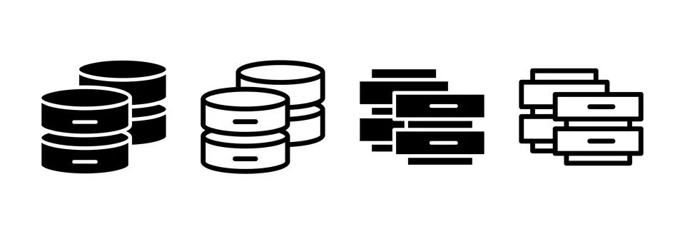 Database icon vector illustration. database sign and symbol Stock Illustration