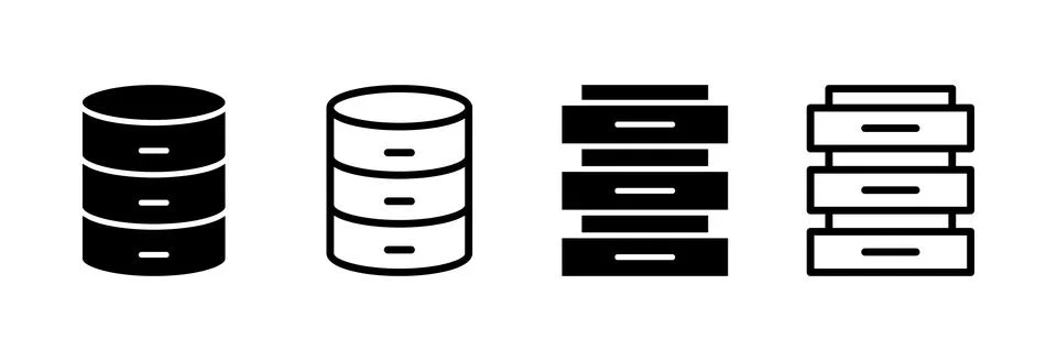 Database icon vector illustration. database sign and symbol Illustrazione stock