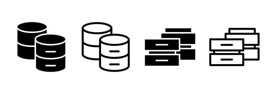 Database icon vector illustration. database sign and symbol Stock Illustration
