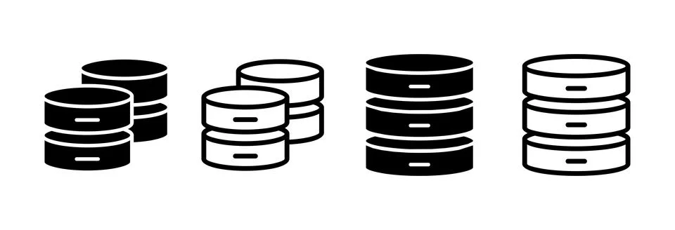 Database icon vector illustration. database sign and symbol Stock Illustration