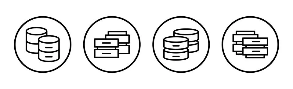 Database icon vector illustration. database sign and symbol Stock Illustration