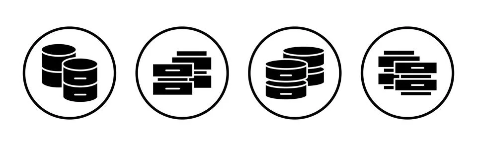 Database icon vector illustration. database sign and symbol Stock Illustration