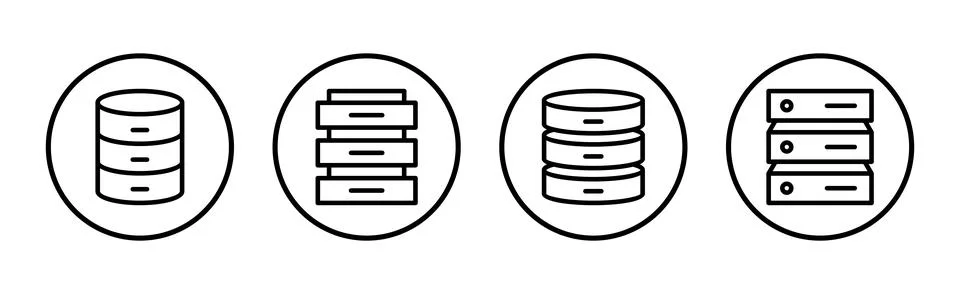 Database icon vector illustration. database sign and symbol Stock Illustration