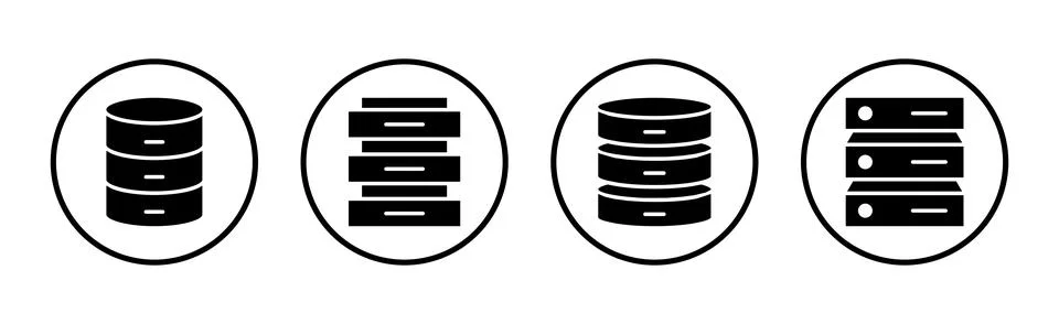 Database icon vector illustration. database sign and symbol Stock Illustration