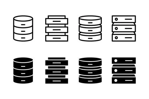 Database icon vector illustration. database sign and symbol Stock Illustration