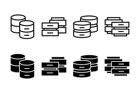Database icon vector illustration. database sign and symbol Illustrazione stock
