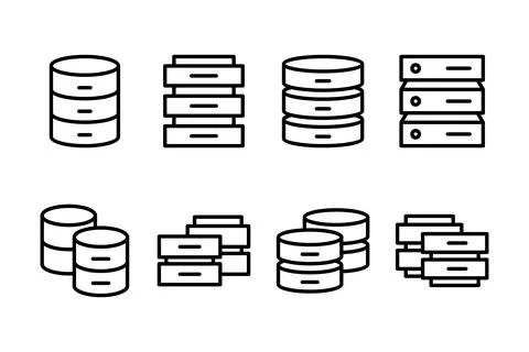 Database icon vector illustration. database sign and symbol Stock Illustration