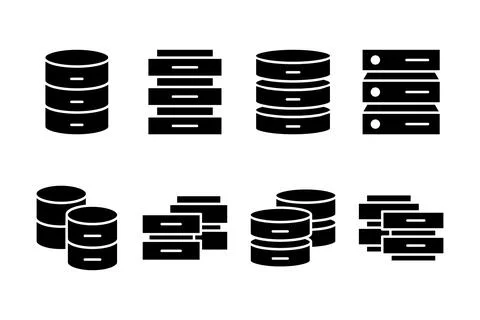 Database icon vector illustration. database sign and symbol Stock Illustration
