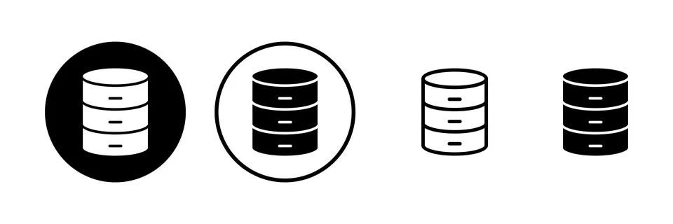 Database icon vector illustration. database sign and symbol Stock Illustration