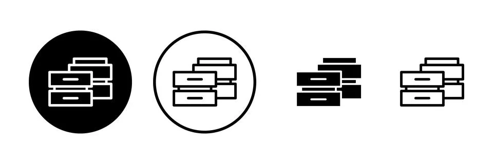 Database icon vector illustration. database sign and symbol Illustrazione stock