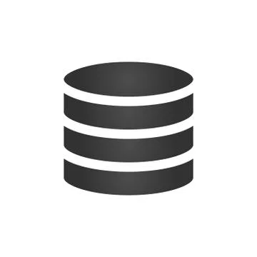 Database icon, vector illustration isolated on white background. Stock Illustration