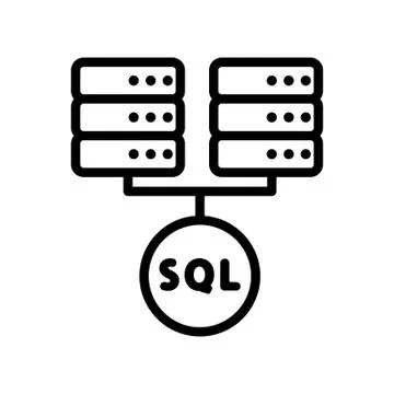 The database is an icon vector. Isolated contour symbol illustration Stock Illustration