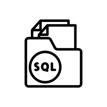 The database is an icon vector. Isolated contour symbol illustration Stock Illustration