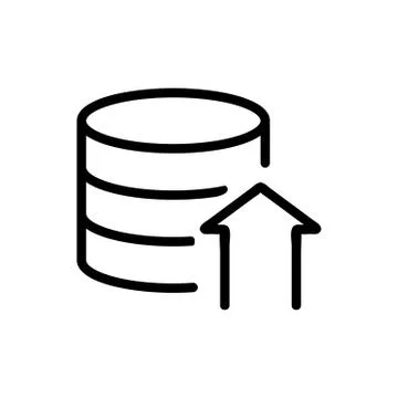 The database is an icon vector. Isolated contour symbol illustration Stock Illustration