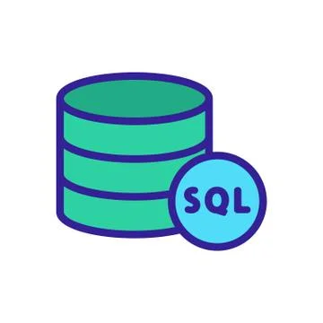 The database is an icon vector. Isolated contour symbol illustration Stock Illustration