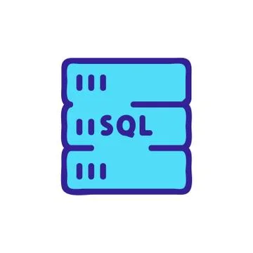 The database is an icon vector. Isolated contour symbol illustration Stock Illustration