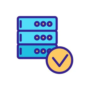 The database is an icon vector. Isolated contour symbol illustration Stock Illustration