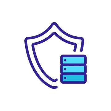 The database is an icon vector. Isolated contour symbol illustration Stock Illustration