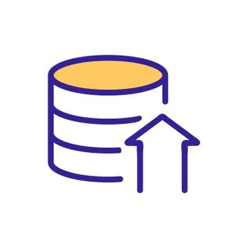 The database is an icon vector. Isolated contour symbol illustration Stock Illustration