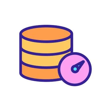 The database is an icon vector. Isolated contour symbol illustration Stockillustratie