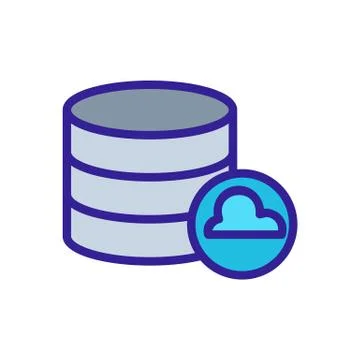 The database is an icon vector. Isolated contour symbol illustration Stockillustratie