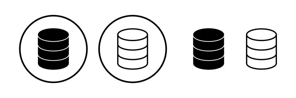 Database icon vector. server icon. storage Illustrazione stock