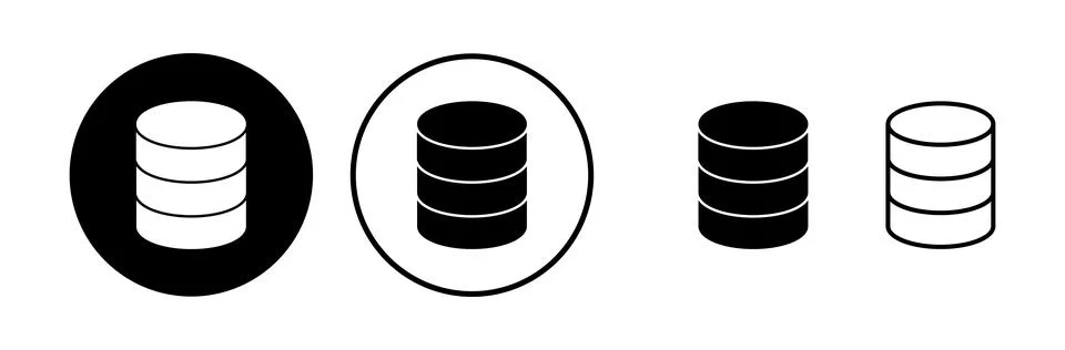 Database icon vector. server icon. storage Illustrazione stock