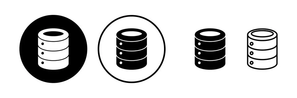 Database icon vector. server icon. storage Illustrazione stock