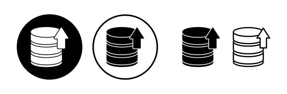 Database icon vector. server icon. storage Illustrazione stock