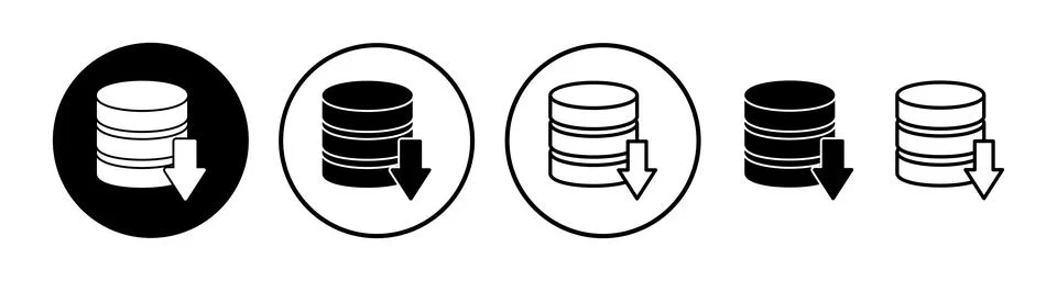 Database icon vector. server icon. storage Illustrazione stock