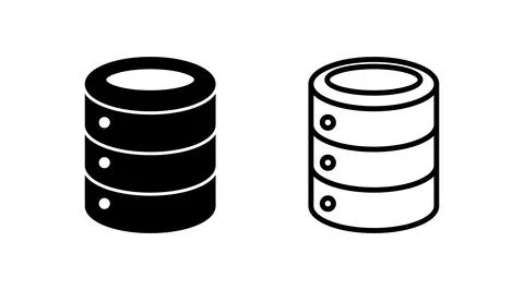 Database icon vector. server icon. storage Illustrazione stock