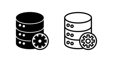 Database icon vector. server icon. storage Illustrazione stock