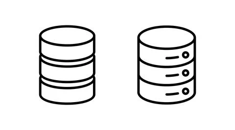 Database icon vector. server icon. storage Stock Illustration