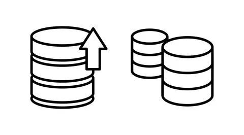 Database icon vector. server icon. storage Illustrazione stock