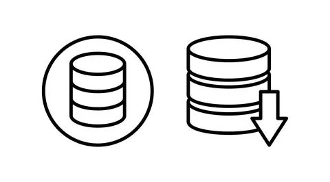 Database icon vector. server icon. storage Illustrazione stock