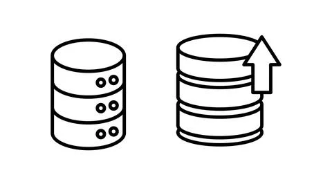 Database icon vector. server icon. storage Illustrazione stock