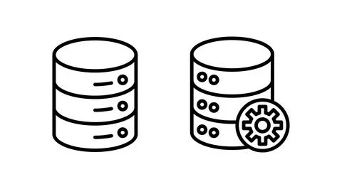 Database icon vector. server icon. storage Illustrazione stock