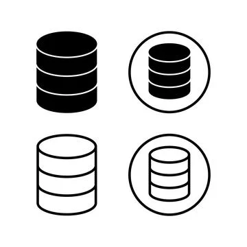 Database icon vector. server icon. storage Illustrazione stock