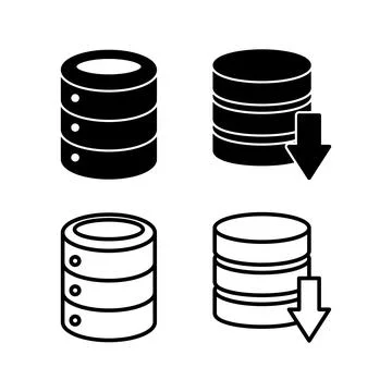 Database icon vector. server icon. storage Stock Illustration