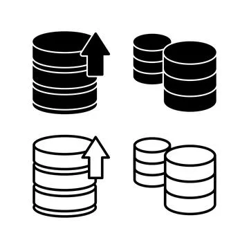 Database icon vector. server icon. storage Stock Illustration