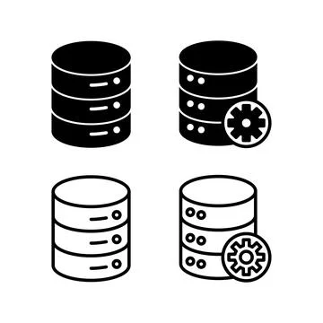 Database icon vector. server icon. storage Stock Illustration