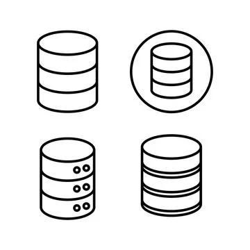 Database icon vector. server icon. storage Illustrazione stock