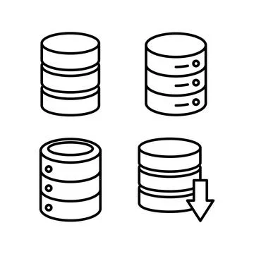 Database icon vector. server icon. storage Illustrazione stock