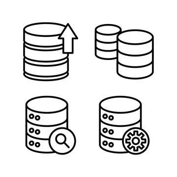 Database icon vector. server icon. storage Illustrazione stock