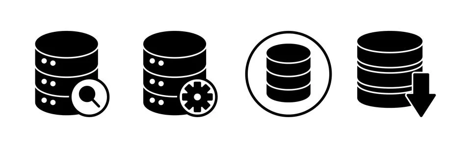 Database icon vector. server icon. storage Stock Illustration