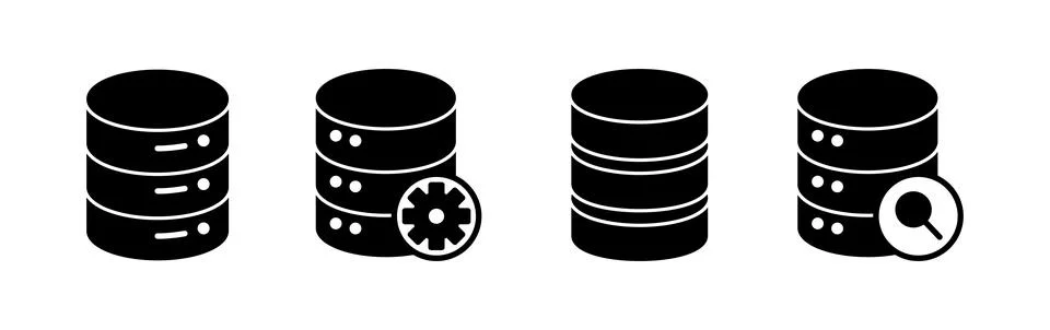 Database icon vector. server icon. storage Stock Illustration