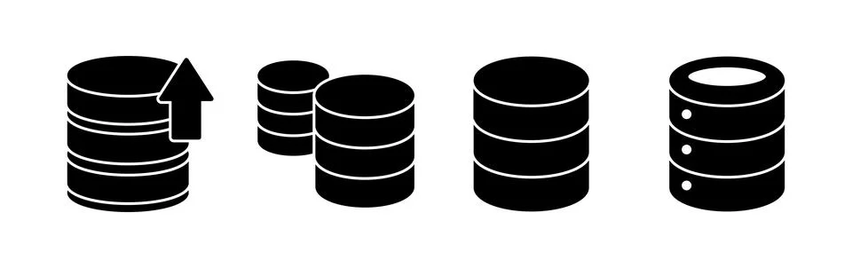 Database icon vector. server icon. storage Illustrazione stock