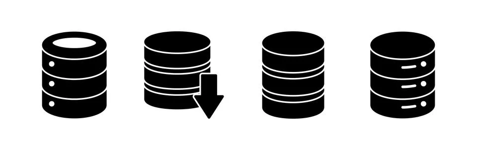 Database icon vector. server icon. storage Stockillustratie
