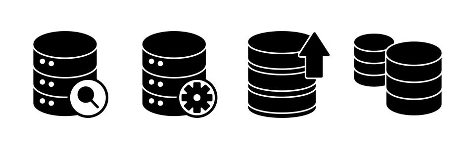 Database icon vector. server icon. storage Stock Illustration